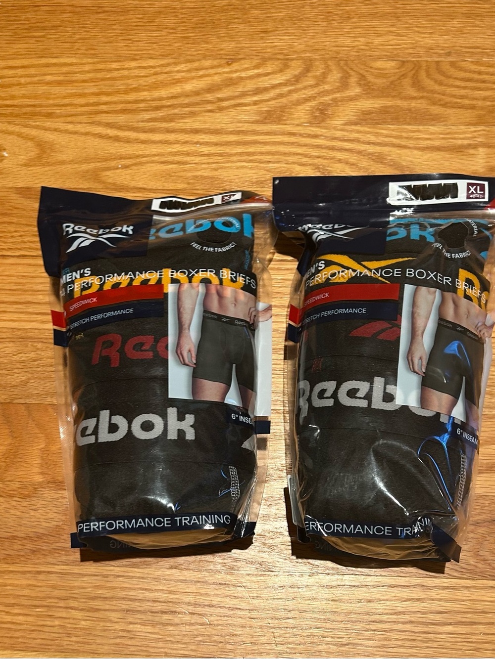 Reebok Men’s Black Performance Boxer Briefs - 2 Pack